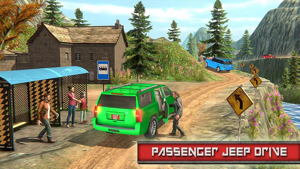 Offroad City Taxi Game Offline Ekran Görüntüsü 0