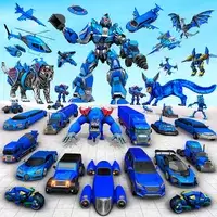 Police Tiger Robot Car Game 3d