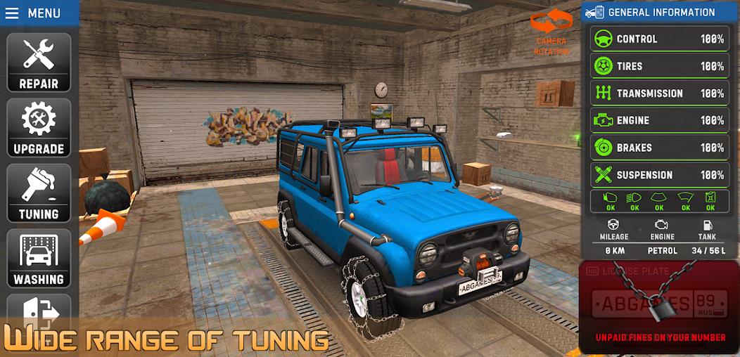 Russian Car Driver UAZ HUNTER Mod Tangkapan skrin 2