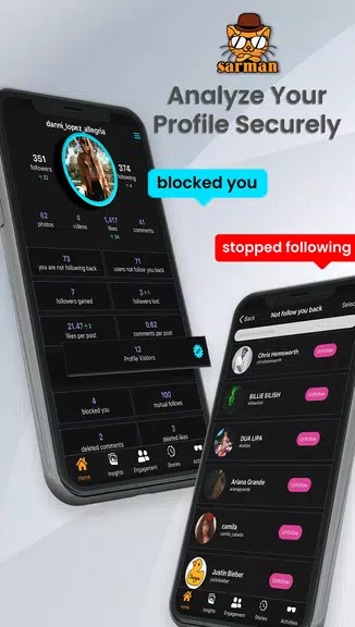 Sarman Instagram Analyzer: Followers & Unfollowers स्क्रीनशॉट 0