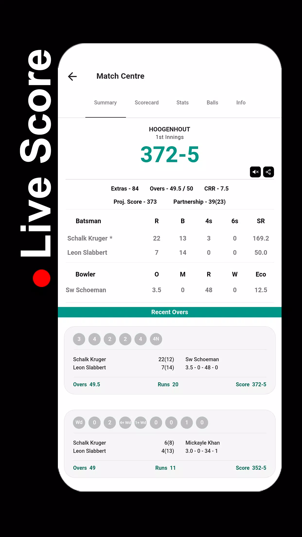 STUMPS - The Cricket Scorer Capture d'écran 1