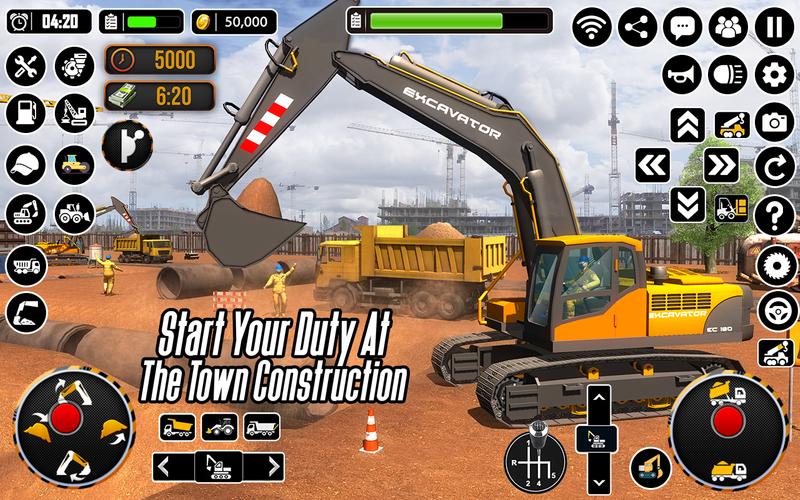 City Heavy Excavator Crane 3D ဖန်သားပြင်ဓာတ်ပုံ 3