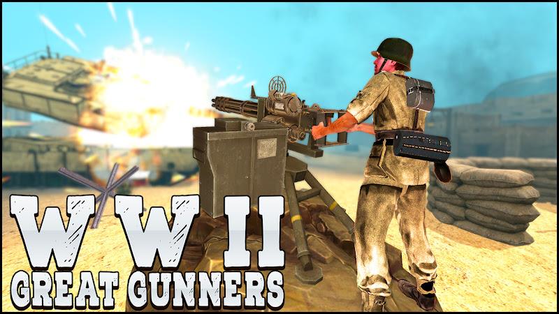 Gunner World War: WW2 Gun Game Ảnh chụp màn hình 0