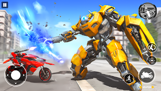 Real Robot Bike Transform Game ภาพหน้าจอ 0