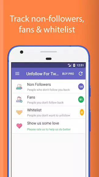 Unfollow For Twitter ภาพหน้าจอ 0