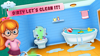 Schermata Little girl cleanup game 0