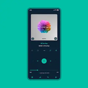 Aurora - Poweramp Skin स्क्रीनशॉट 0