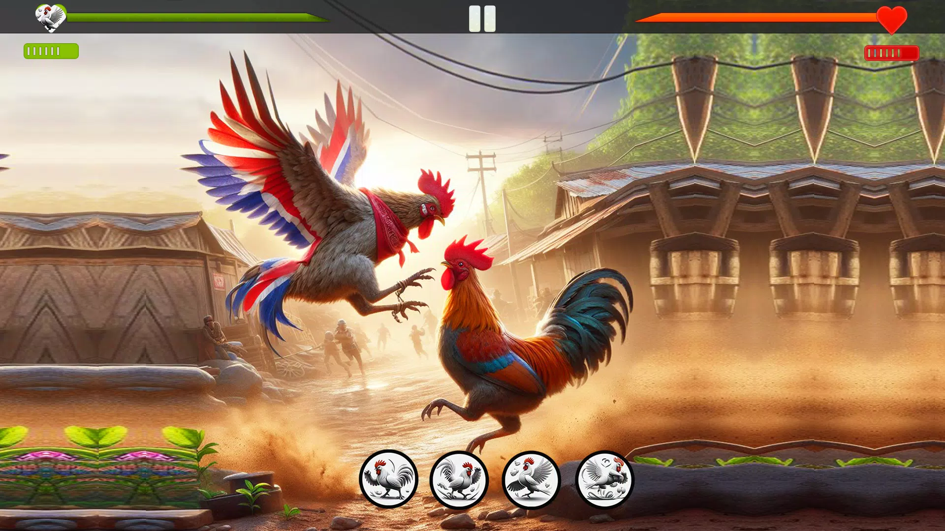 Farm Rooster Fighting Chicks 1 Ảnh chụp màn hình 3