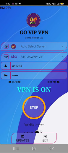 Schermata GO VIP VPN 1