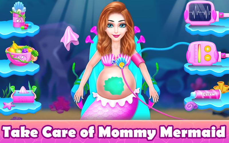 Mermaid Game: Newborn,Pregnant স্ক্রিনশট 1