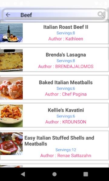 Italian Meal Recipes Captura de tela 3