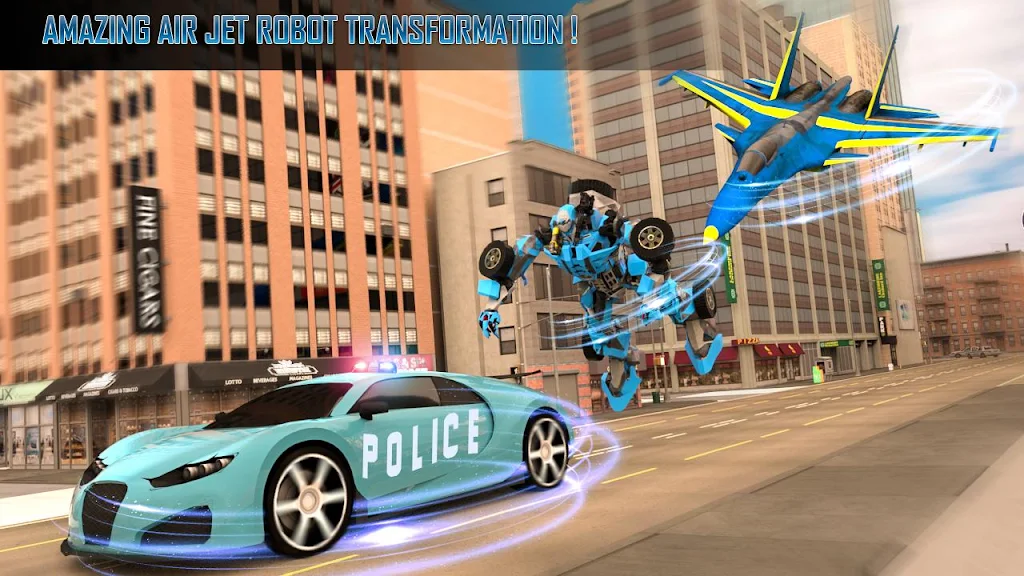 Police Air Jet Multi Robot Shooting Game應用截圖第1張