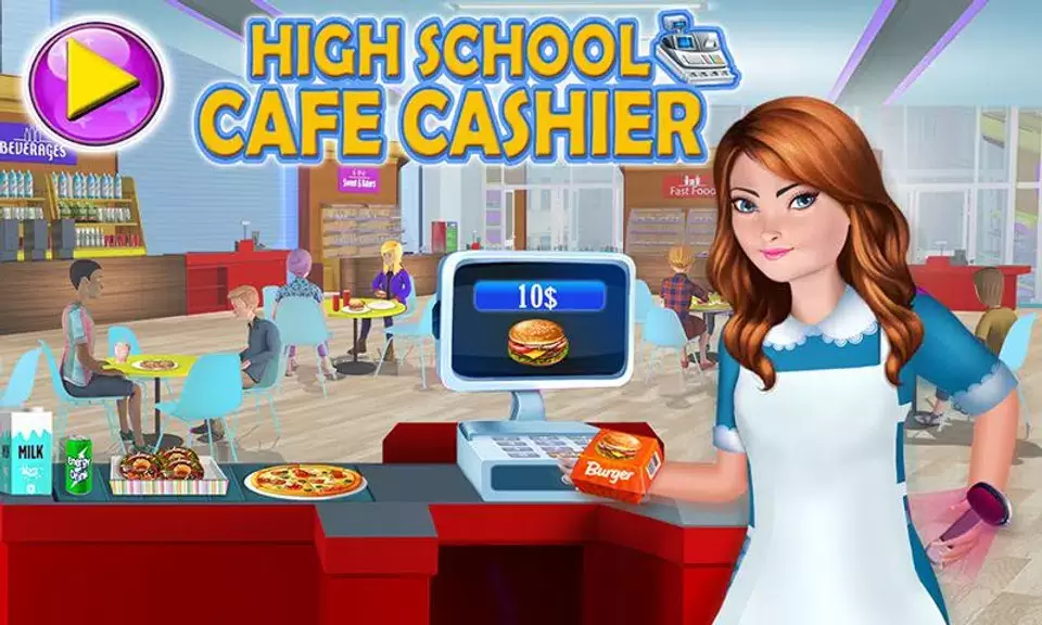 High School Cafe Cashier Games Schermafbeelding 3