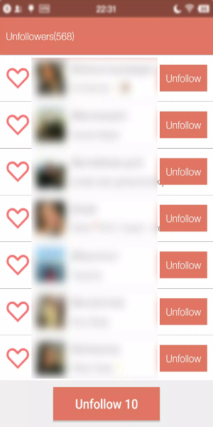 Unfollower Plus - Non followers & Following Zrzut ekranu 0