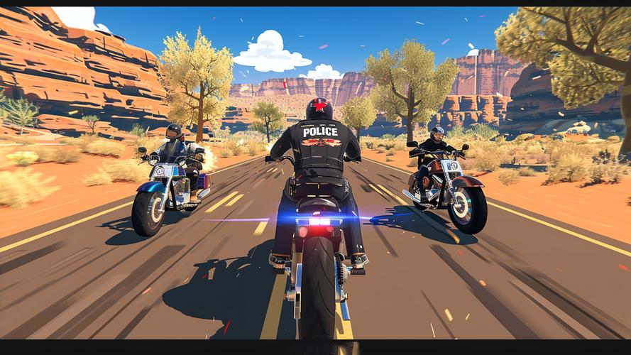 Police Bike Pursuit Highway Ekran Görüntüsü 2