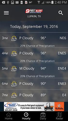 KTRE 9 First Alert Weather Ekran Görüntüsü 1