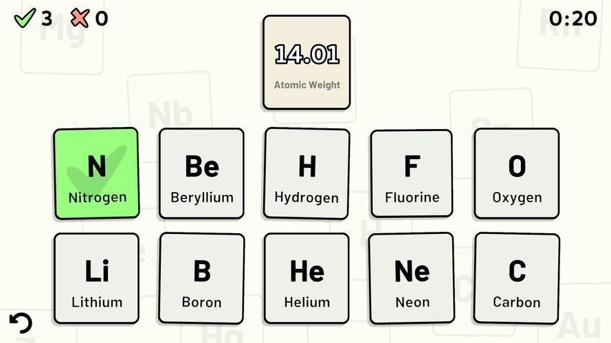 Periodic Table Quiz Zrzut ekranu 1