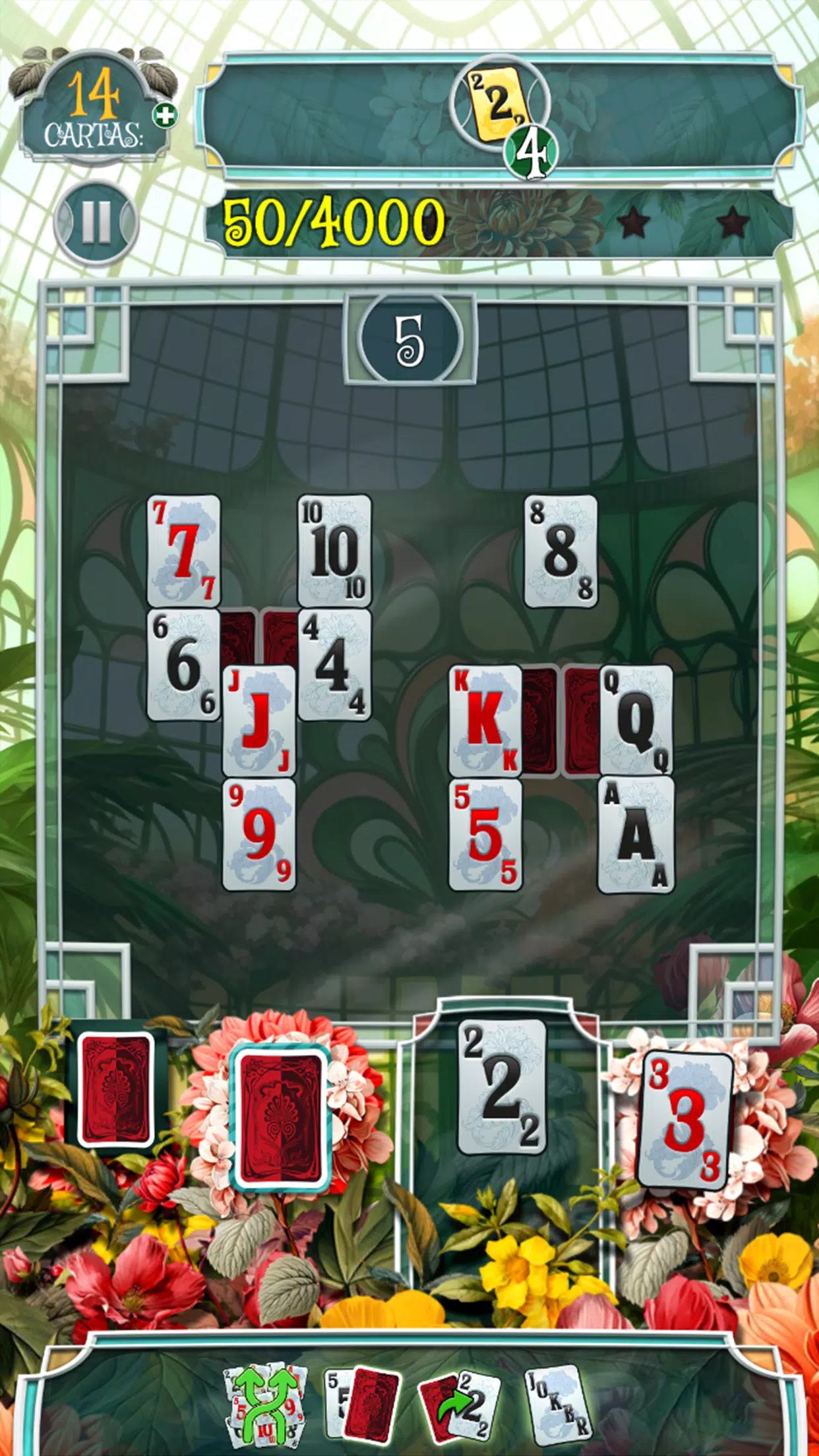 Greenhouse Solitaire TriPeaks Скриншот 2