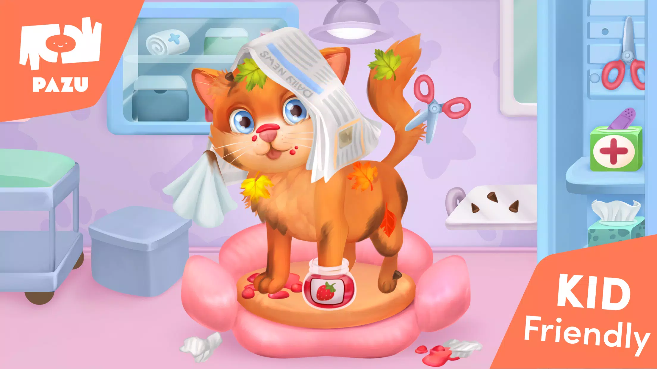 Cat game - Pet Care & Dress up স্ক্রিনশট 1