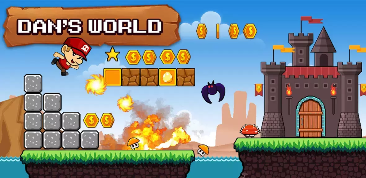 Super Dan's World - Run Game Скриншот 0