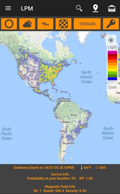 Light Pollution Map - Dark Sky ภาพหน้าจอ 0