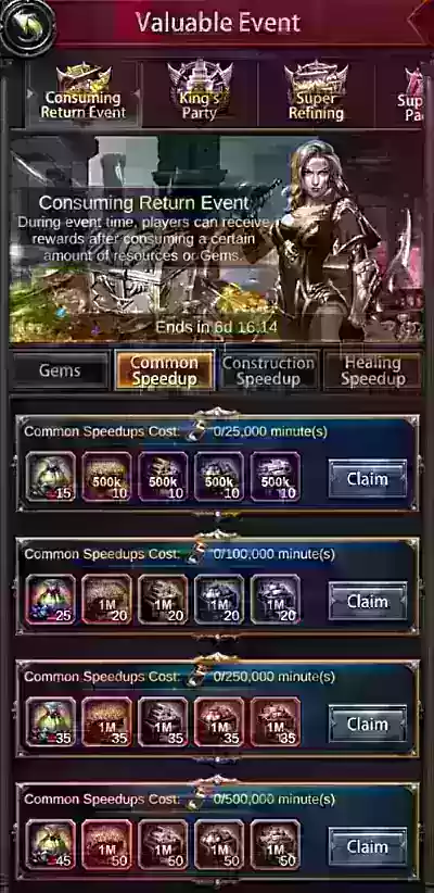 Evony: Speed Up Growth with Smart Boosts