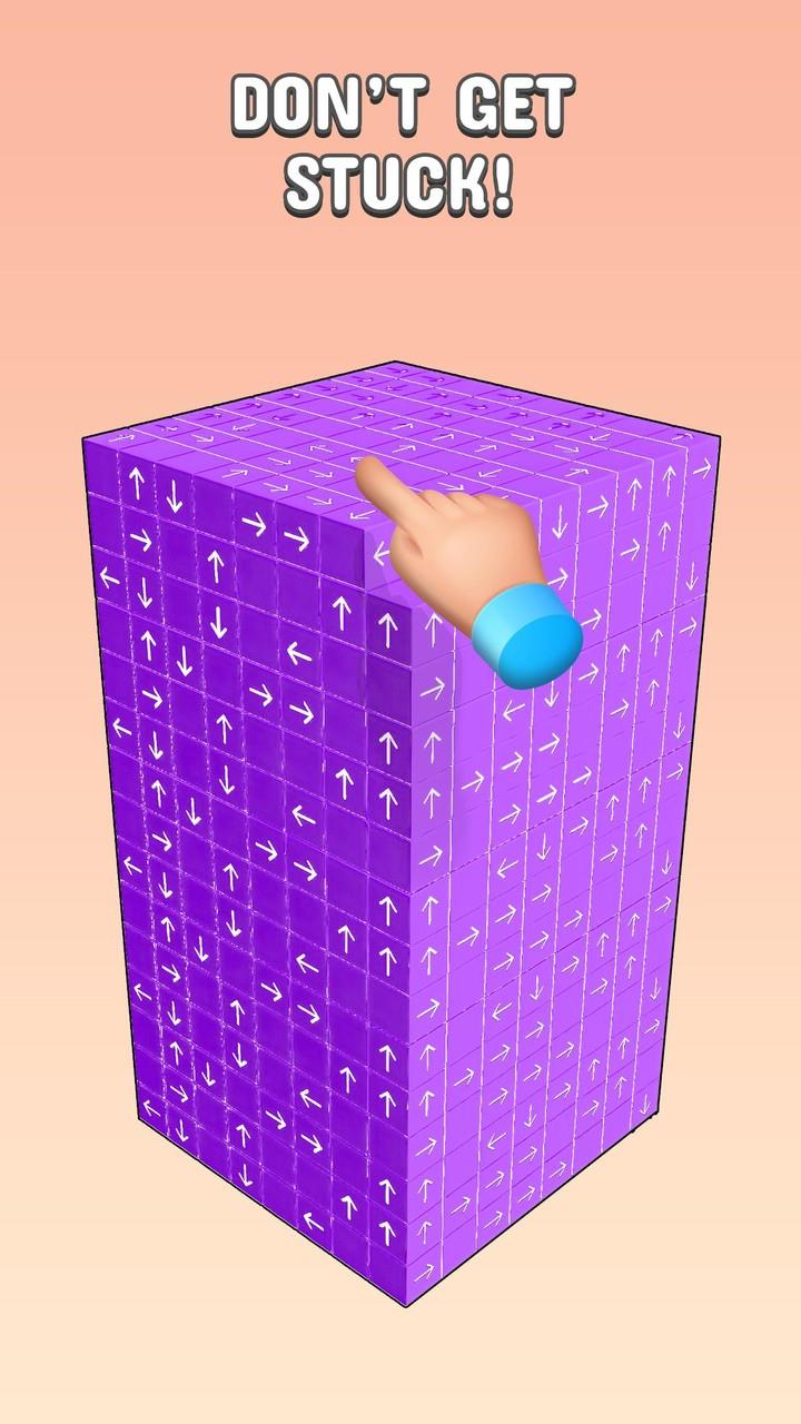 Tap to Unblock 3d Cube Away স্ক্রিনশট 1