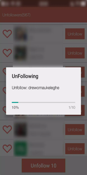 Unfollower Plus - Non followers & Following Screenshot 1