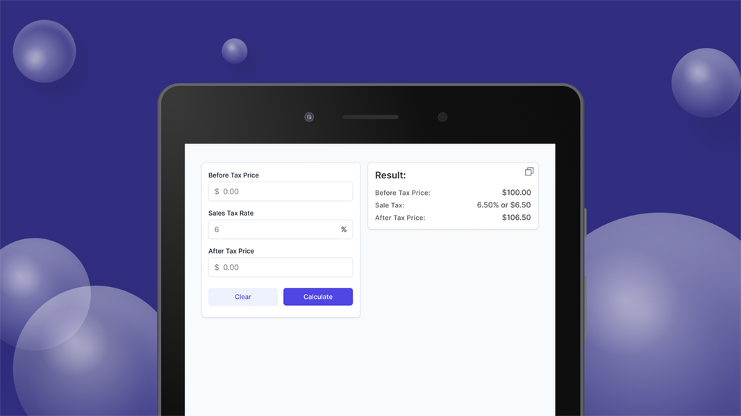 Sales Tax Calculator ภาพหน้าจอ 1