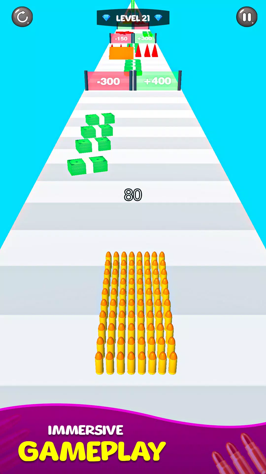 Merge Bullet Army Game Run 3D Скриншот 3
