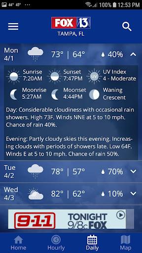 FOX 13 Tampa: SkyTower Weather ဖန်သားပြင်ဓာတ်ပုံ 2