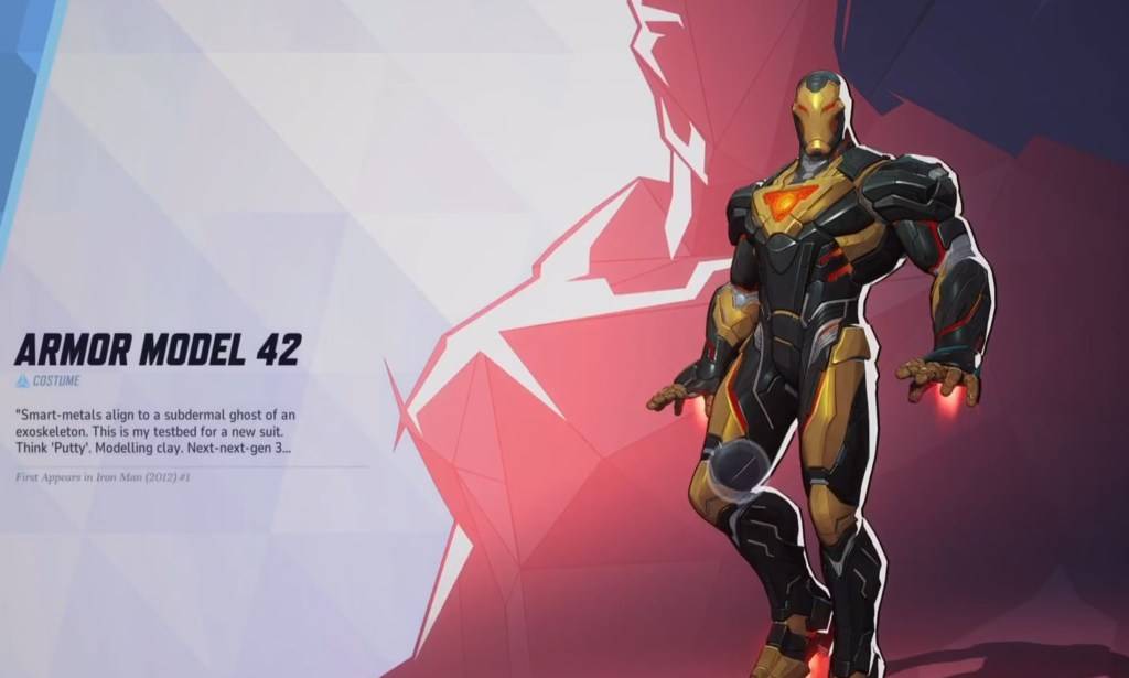 Iron Man in zijn pantser Model 42 Skin als onderdeel van een artikel over gratis Marvel Rivals Skins.