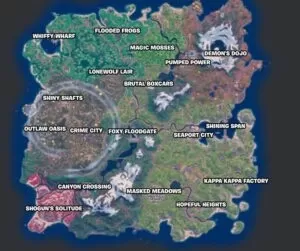 Fortnite Mobile Map Guide: Mga Lokasyon, NPC, Spawns