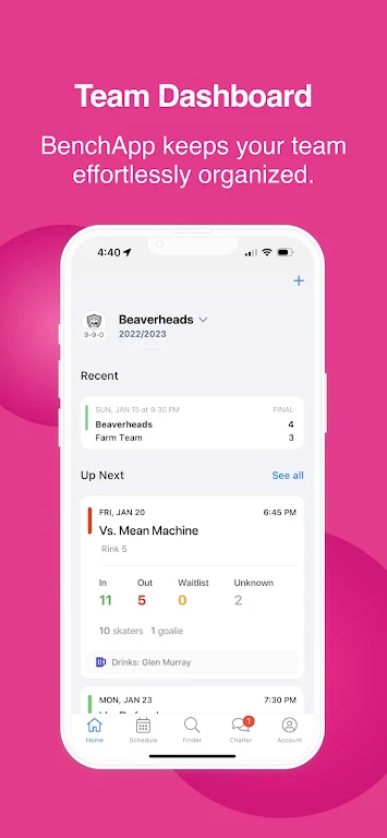 BenchApp - Sports Team Manager ဖန်သားပြင်ဓာတ်ပုံ 1