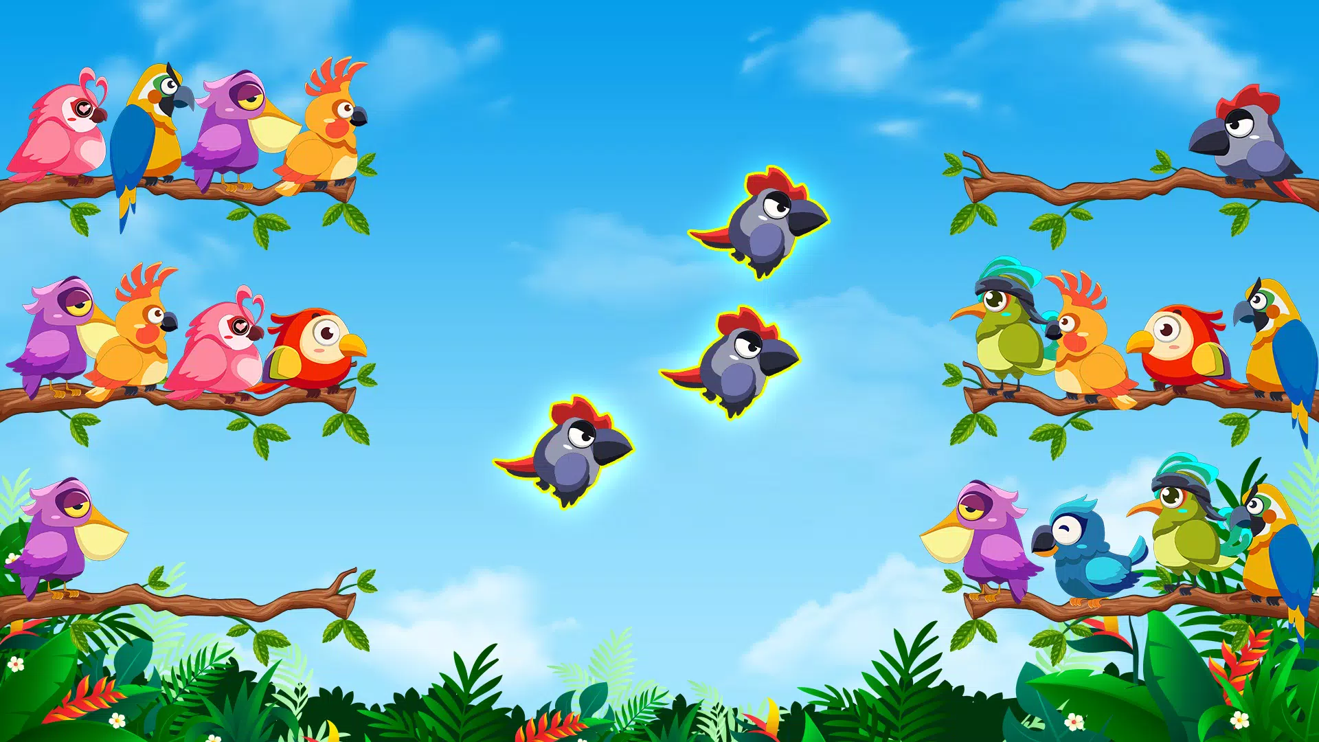 Bird Sort: Color Puzzle Game Captura de pantalla 0