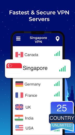 Singapore VPN - Free, Fast & Secure Captura de tela 1