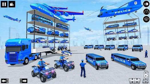 Police Multi Level Formula Car Parking Games Captura de pantalla 0