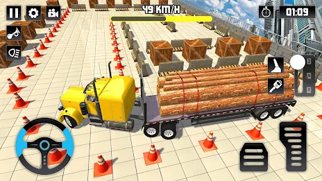 Log Transporter Truck Parking Скриншот 1