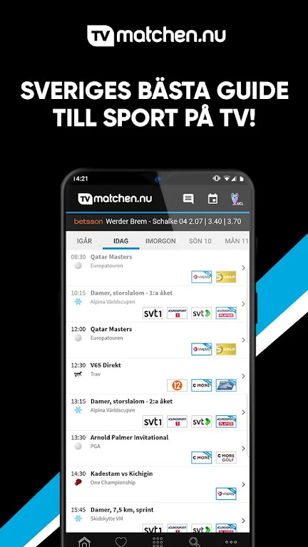 TVmatsit - Urheilua tv:ssä Capture d'écran 0