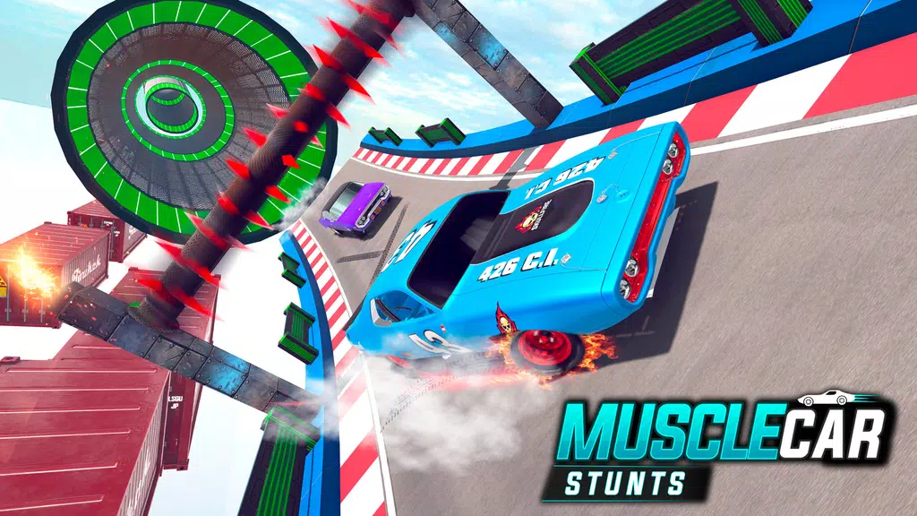 Muscle Car Stunts - Ramp Car Screenshot 3