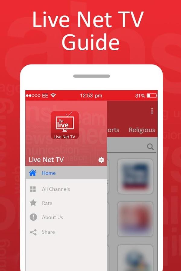 Live Net TV Streaming Guide Скриншот 2