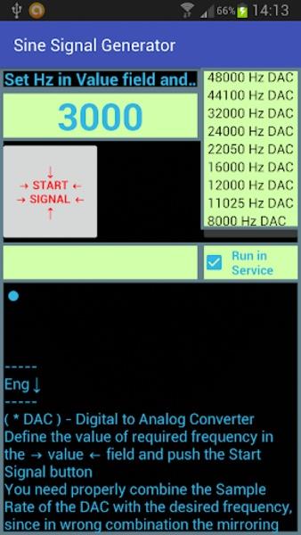 Schermata Sine SignalnGenerator 1