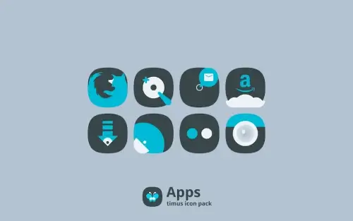 Timus: Rounded Dark Icon Pack Ảnh chụp màn hình 3