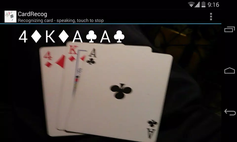 CardRecog Recognize Play Cards 스크린샷 0