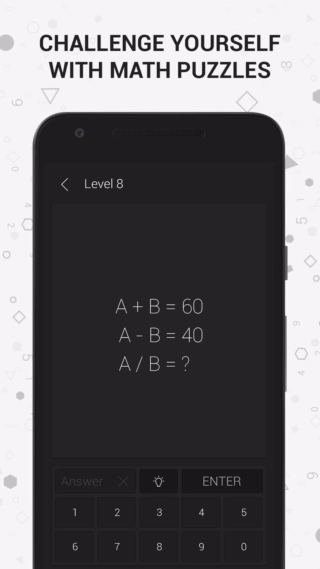 Math | Riddle and Puzzle Game Captura de tela 0