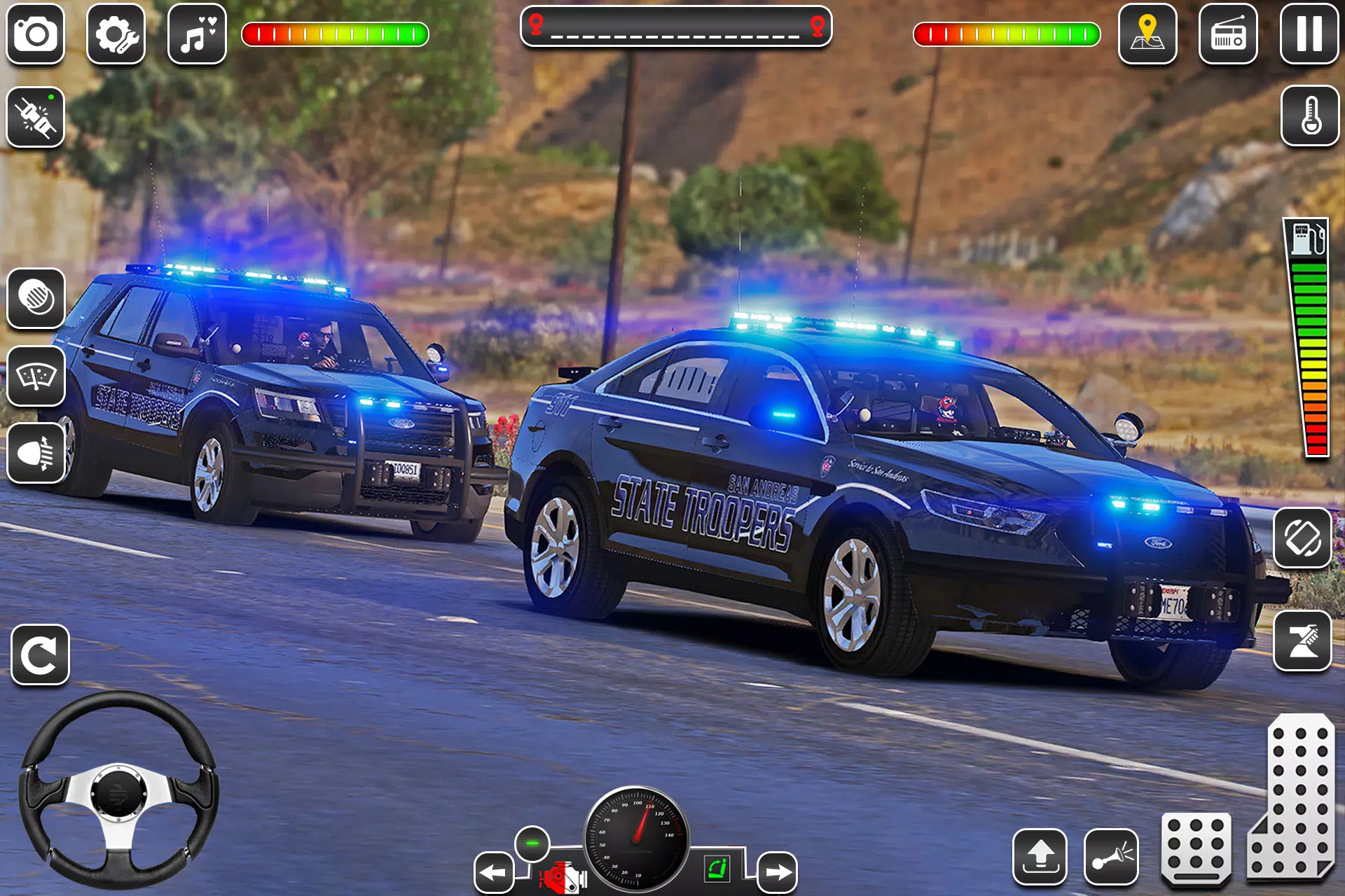 US Police Car Chase Game 3D Tangkapan skrin 1