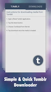 Photo & Video Explorer and Downloader for Tumblr स्क्रीनशॉट 0