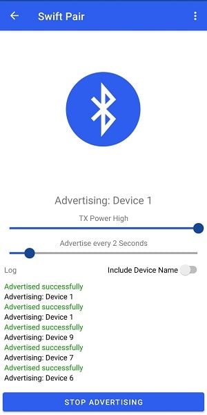 Bluetooth Le Spam Capture d'écran 1