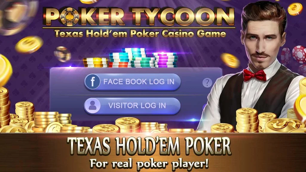 Poker Tycoon - Texas Hold'em Poker Casino Game Tangkapan skrin 1
