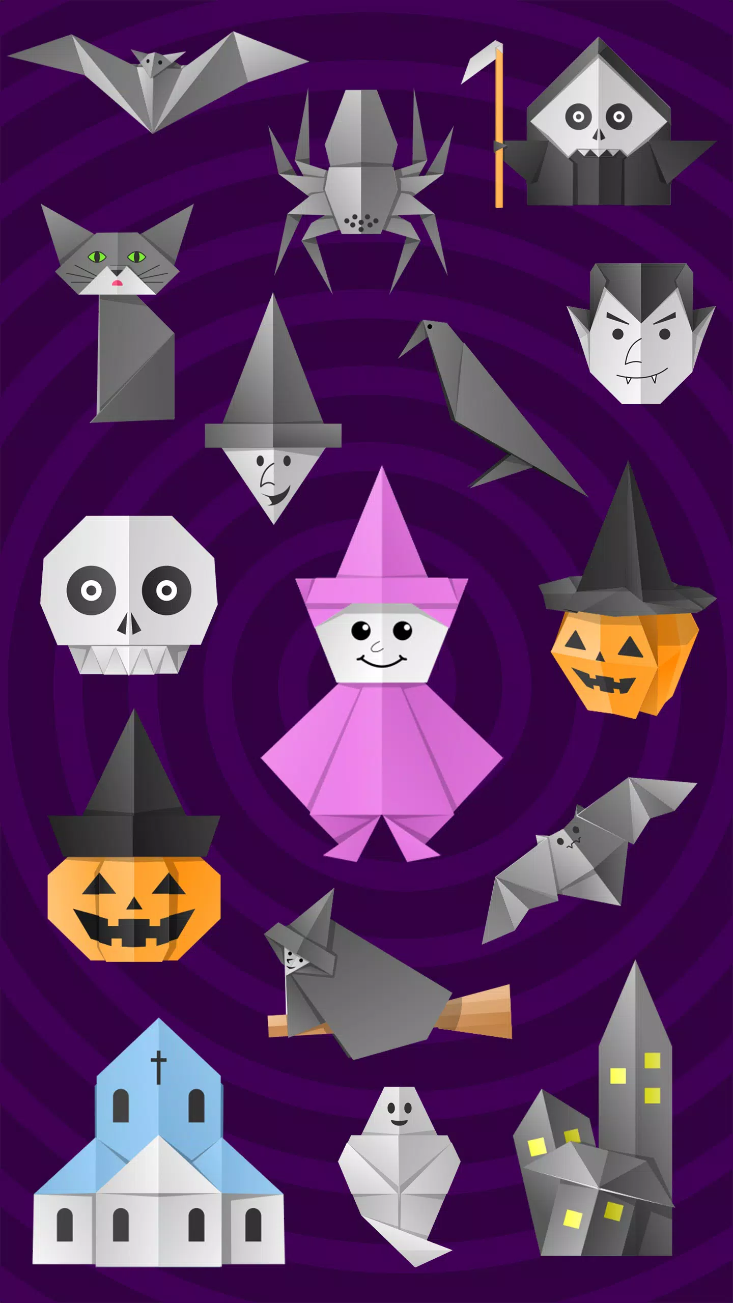 Origami Halloween Ekran Görüntüsü 0